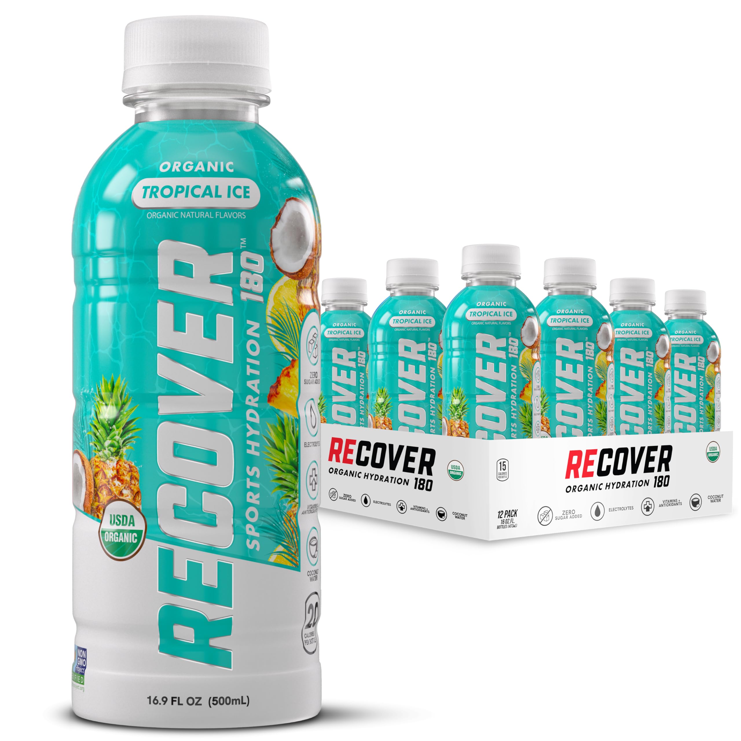 Amazon.com : RECOVER 180 Organic Sports Hydration Drink, No Sugar